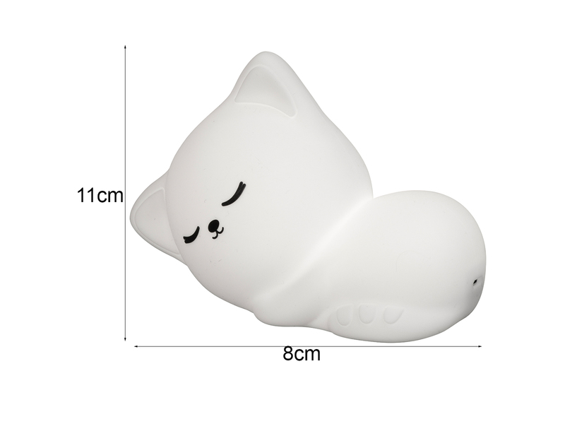 Nachtlicht MIA dimmbar, per USB aufladbar, Weiß mit Farbwechsel, Höhe 11cm