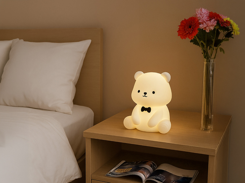 Nachtlicht KARL dimmbar, per USB aufladbar, mit Timer & Farbwechsel, Höhe 13cm