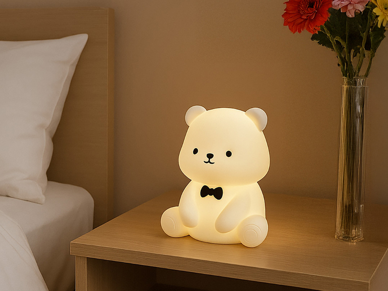 Nachtlicht KARL dimmbar, per USB aufladbar, mit Timer & Farbwechsel, Höhe 13cm