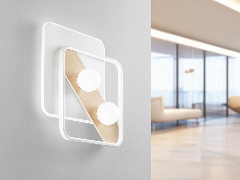 LED Deckenleuchte und Wandleuchte CRICKET in Weiß mit 3 Lichtfarben, 50x40cm