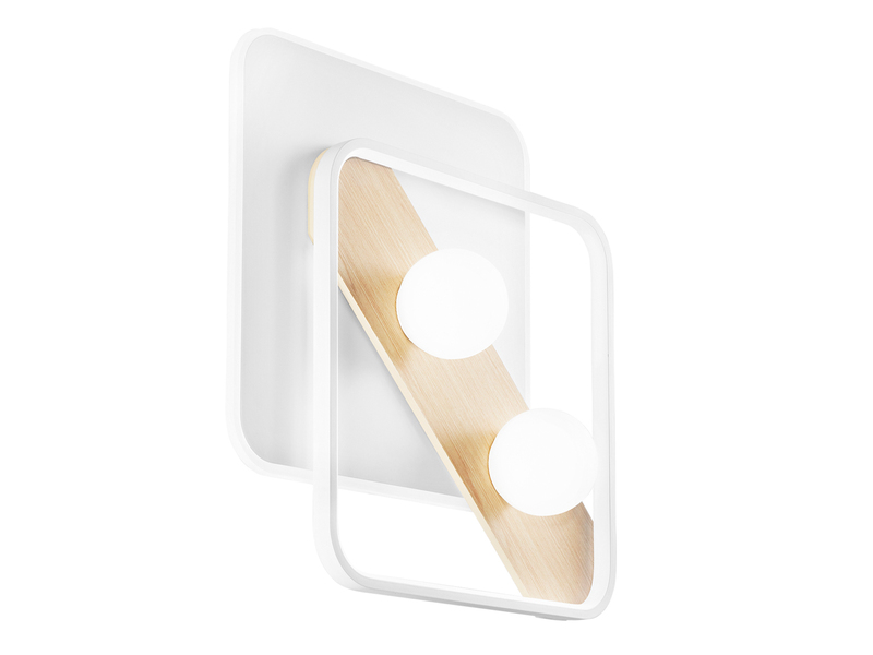 LED Deckenleuchte und Wandleuchte CRICKET in Weiß mit 3 Lichtfarben, 50x40cm