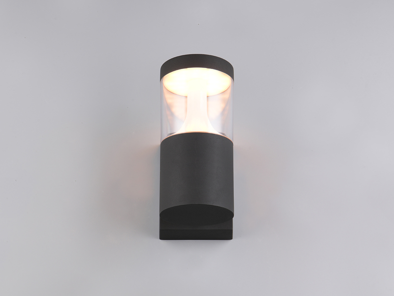 2er Set LED Außenwandleuchten Anthrazit zur Reihenschaltung geeignet, Höhe 24cm