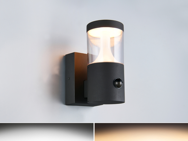 2er Set Außenwandleuchten Reihenschaltung geeignet, mit Bewegungsmelder H: 24cm