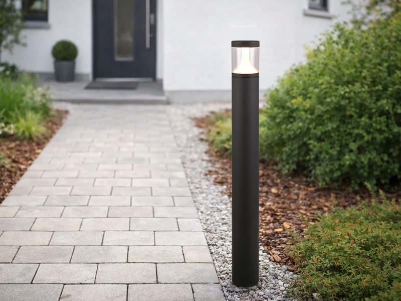 2er Set LED Wegeleuchten Anthrazit zur Reihenschaltung geeignet, Höhe 100cm