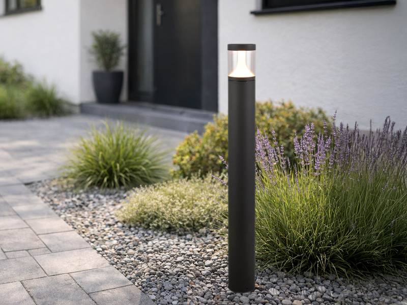 2er Set LED Wegeleuchten Anthrazit zur Reihenschaltung geeignet, Höhe 100cm