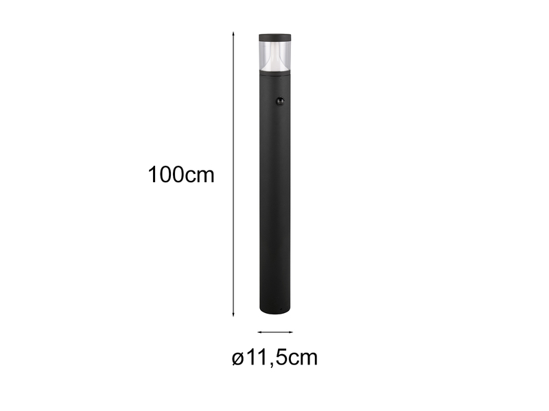 2er Set LED Wegeleuchten mit Bewegungsmelder zur Reihenschaltung, Höhe 100cm