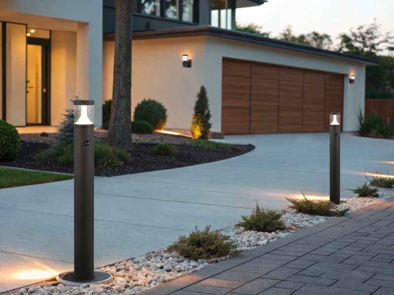 2er Set LED Wegeleuchten mit Bewegungsmelder zur Reihenschaltung, Höhe 100cm