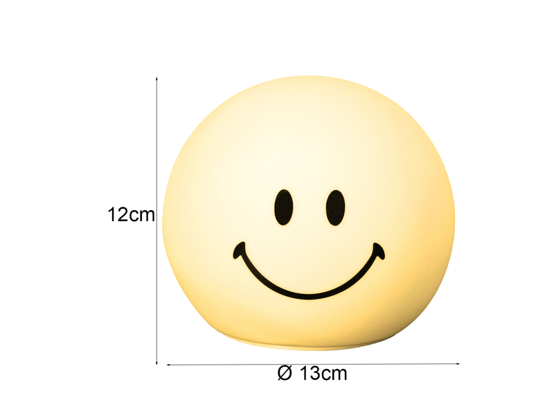 Nachtlicht GLOWMOJI, dimmbar, per USB aufladbar mit Timer & Farbwechsel, H 12cm