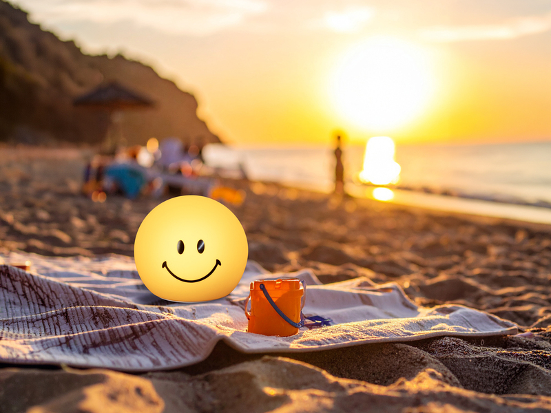 Nachtlicht GLOWMOJI, dimmbar, per USB aufladbar mit Timer & Farbwechsel, H 12cm