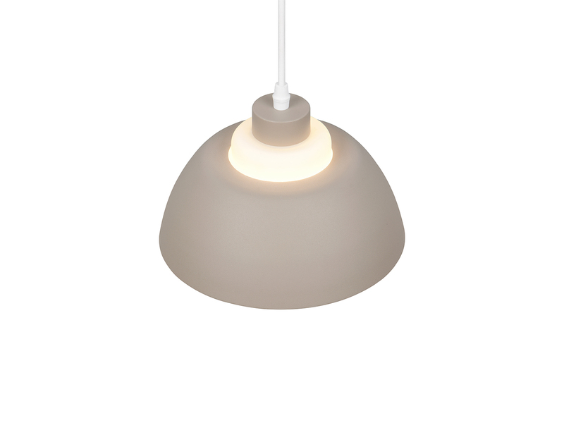 Kleine LED Pendelleuchte skandinavisch mit Metall- & Glasschirm Ø 23cm