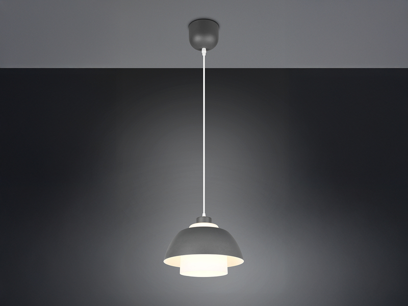 LED Pendelleuchte skandinavisch einflammig mit Metall- & Glasschirm Ø 30cm