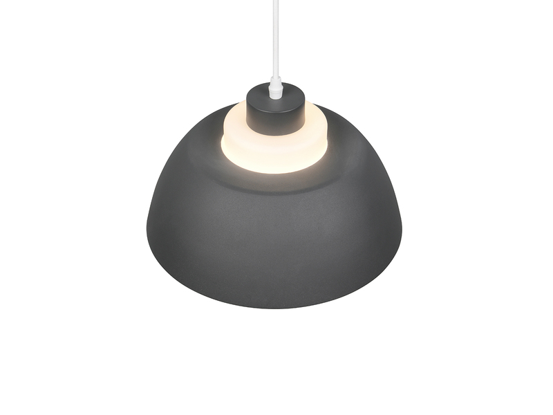 LED Pendelleuchte skandinavisch einflammig mit Metall- & Glasschirm Ø 30cm