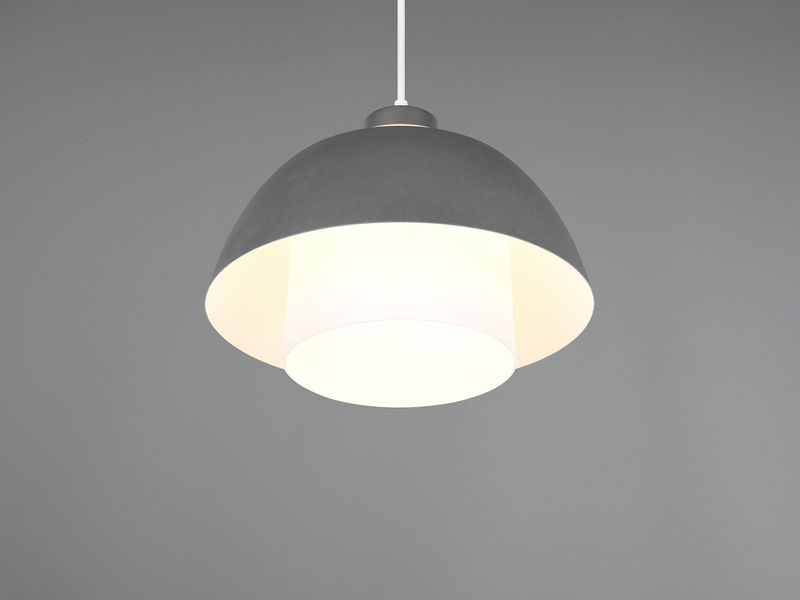 LED Pendelleuchte skandinavisch einflammig mit Metall- & Glasschirm Ø 30cm