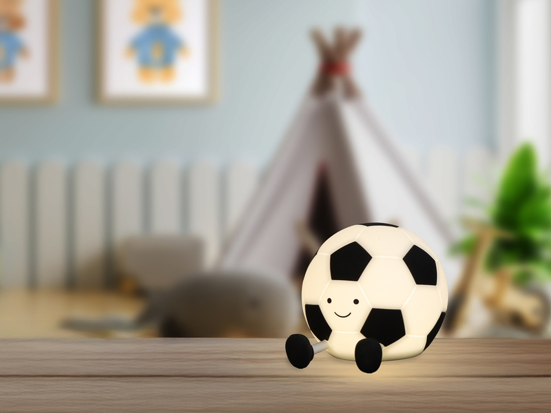Nachtlicht KALLE Fußball Lampe dimmbar per USB aufladbar, mit Timer,  H: 10m