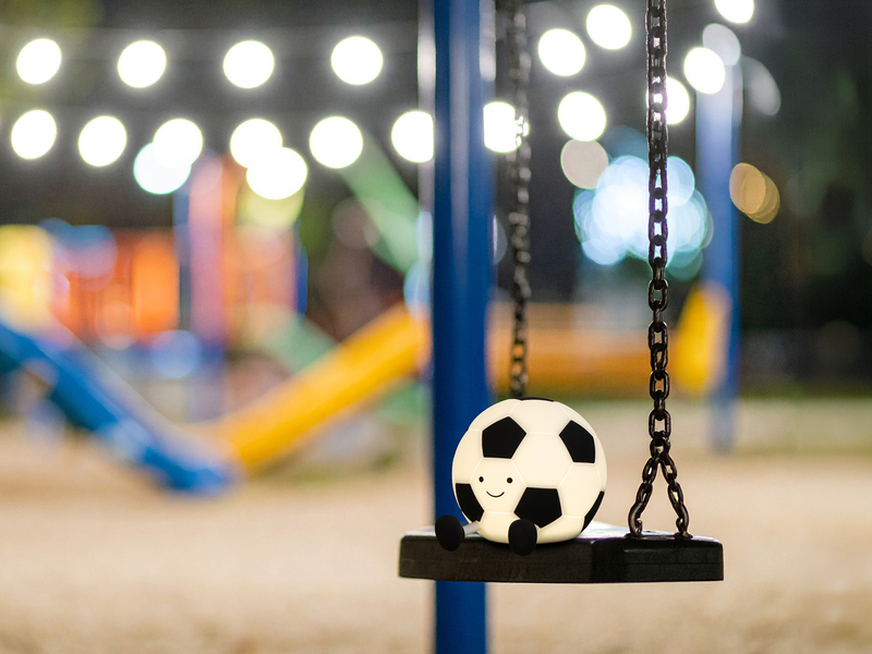 Nachtlicht KALLE Fußball Lampe dimmbar per USB aufladbar, mit Timer,  H: 10m