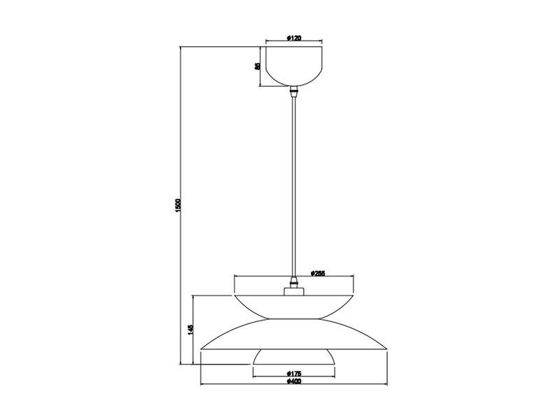 Pendelleuchte AMARILA skandinavisch mit Metall Lampenschirm Grau Braun Ø 40cm