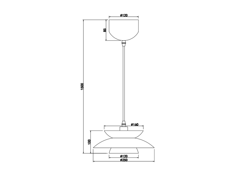 Pendelleuchte AMARILA skandinavisch mit Metall Lampenschirm Grau Braun Ø 25cm