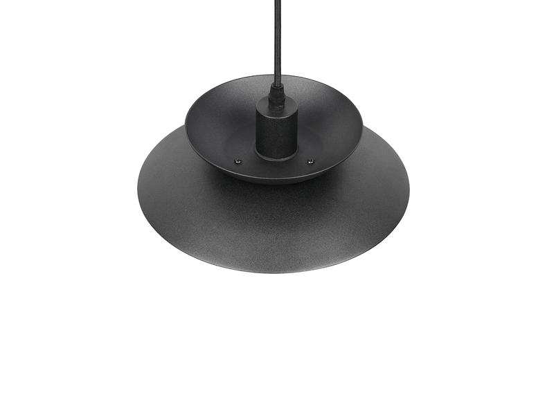 Pendelleuchte AMARILA skandinavisch mit Metall Lampenschirm Schwarz Ø 25cm