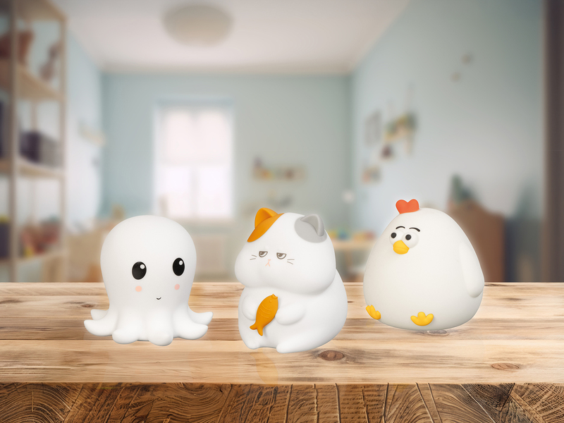 Nachtlicht GERD dimmbar per USB aufladbar, mit Farbwechsel & Timer, Höhe 12cm