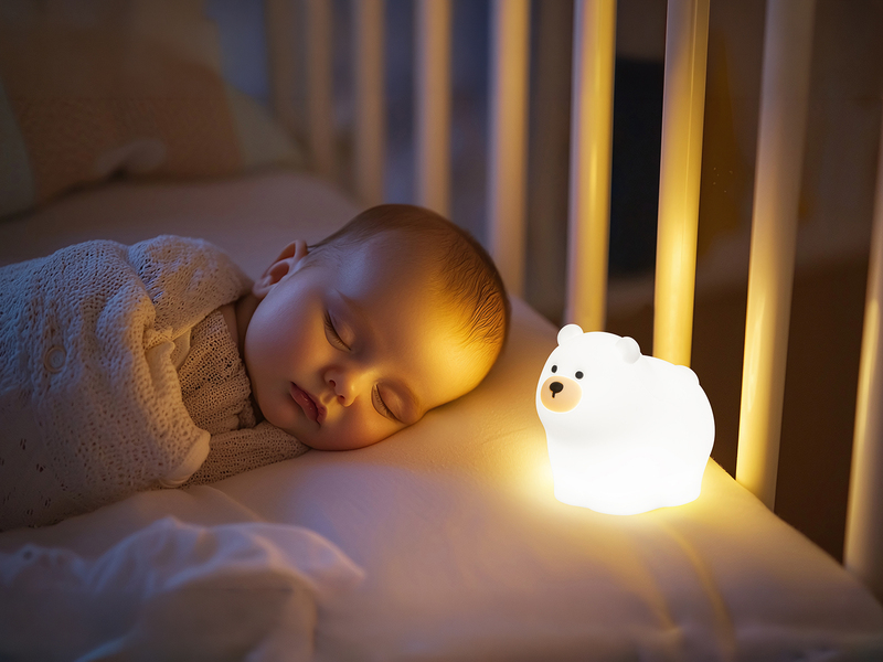 Nachtlicht KNUT dimmbar per USB aufladbar, mit Farbwechsel & Timer, Höhe 11cm