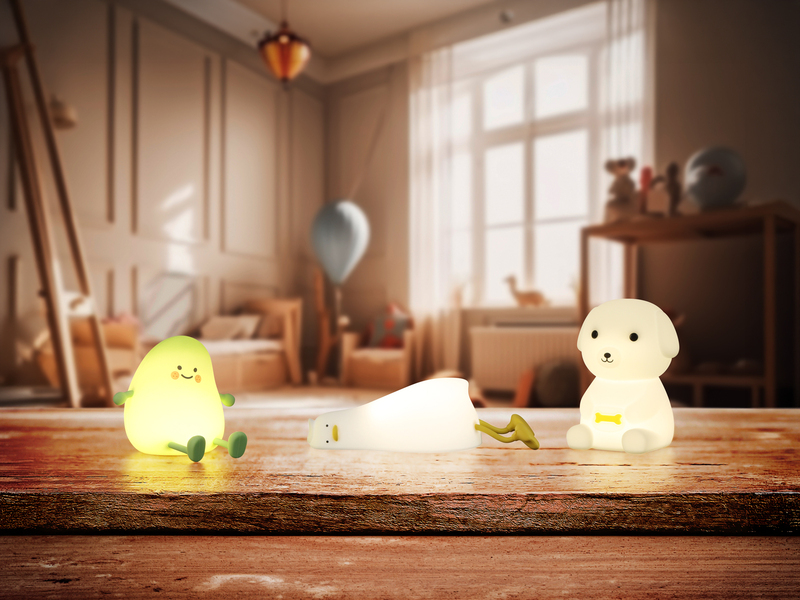 Nachtlicht LEO dimmbar, per USB aufladbar, mit Farbwechsel & Timer Höhe 13,5cm