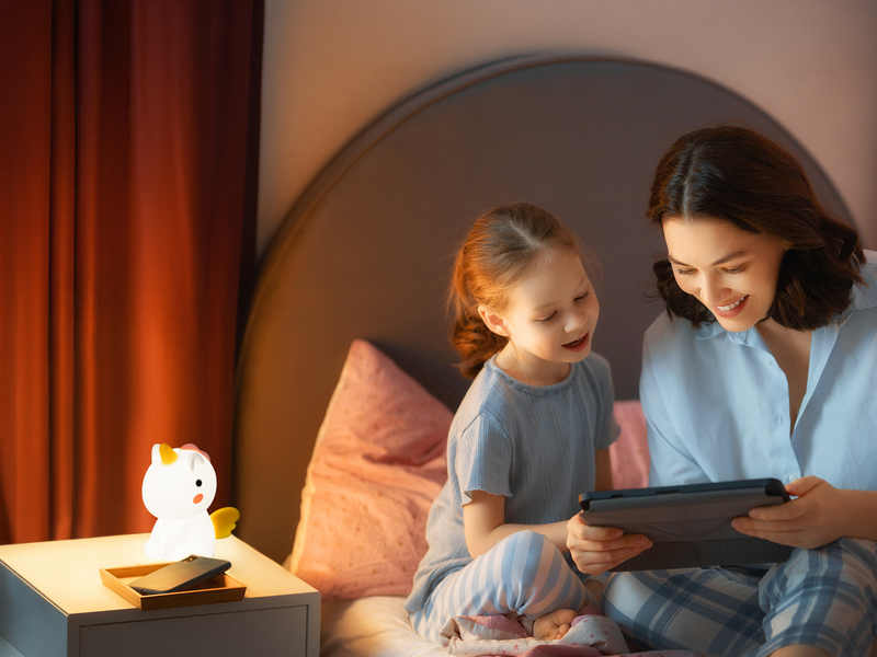 Nachtlicht EMILY dimmbar, per USB aufladbar, mit RGB Farbwechsel Höhe 14cm