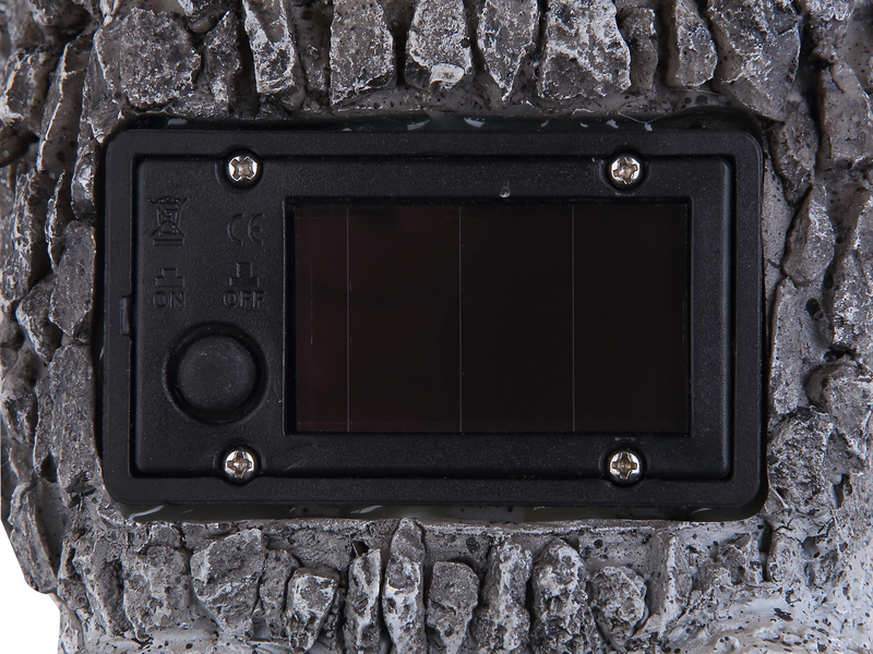 LED Deko Solarleuchte Froschlampe aus Kunststoff in Grau, Höhe 21cm