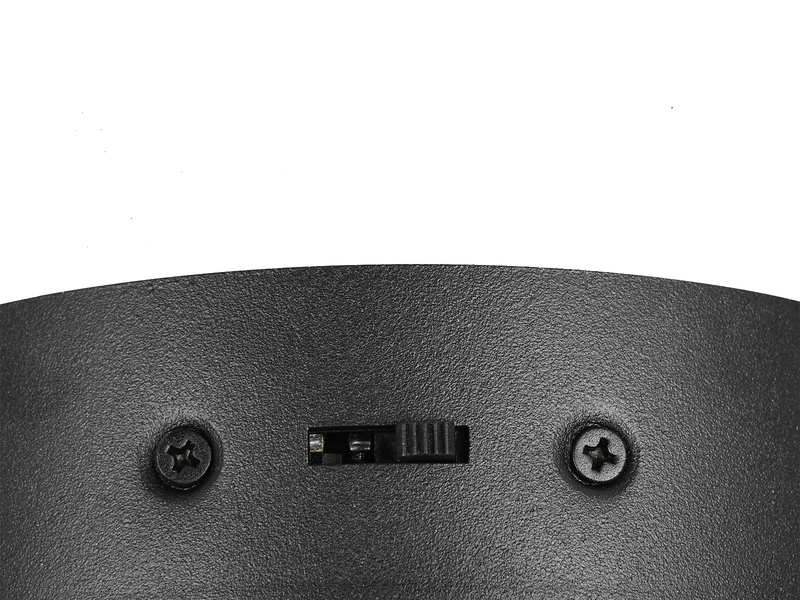 LED Wandleuchte NAPOLI Schwarz mit Schalter & Glaskugel Weiß, Höhe 34,5cm