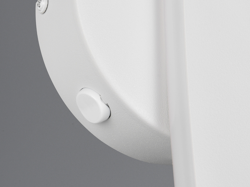 LED Wandleuchte NAPOLI Weiß mit Schalter & Glaskugel, Höhe 34,5cm