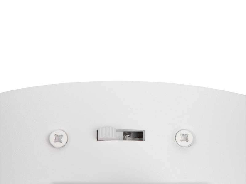 LED Wandleuchte NAPOLI Weiß mit Schalter & Glaskugel, Höhe 34,5cm