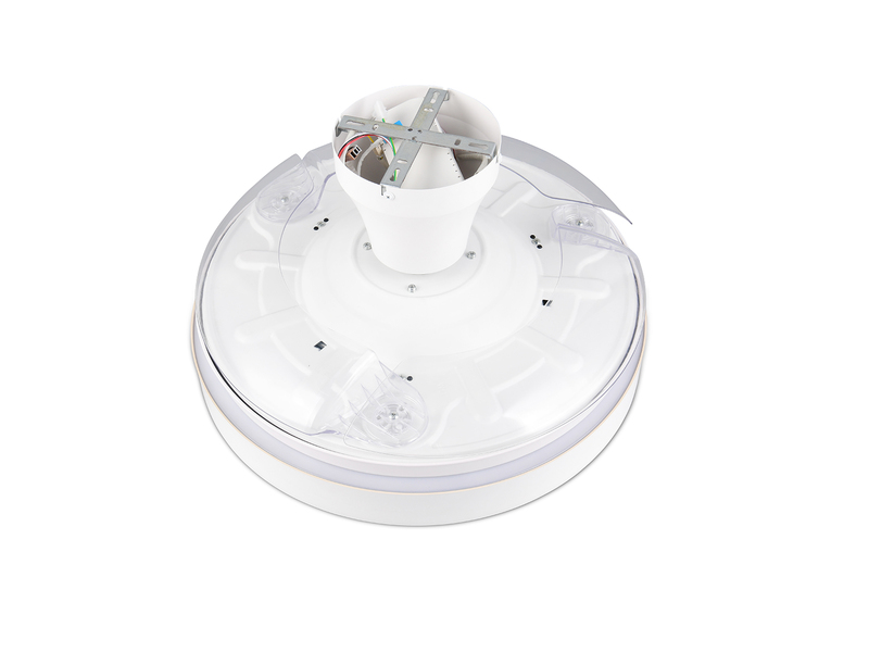 LED Deckenleuchte VANSBRO mit Ventilator und Fernbedienung Ø 49cm - max. 106cm