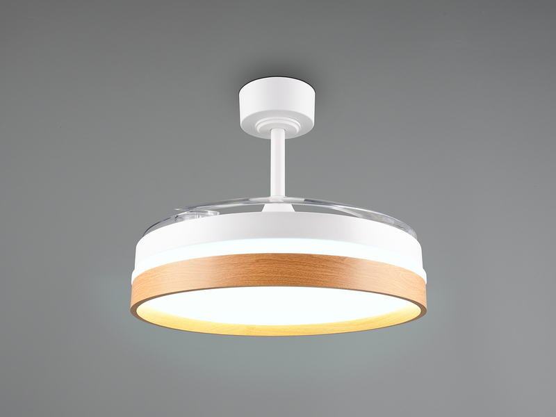 LED Deckenleuchte VOLDA mit Ventilator und Fernbedienung Ø 49cm - max. 106cm