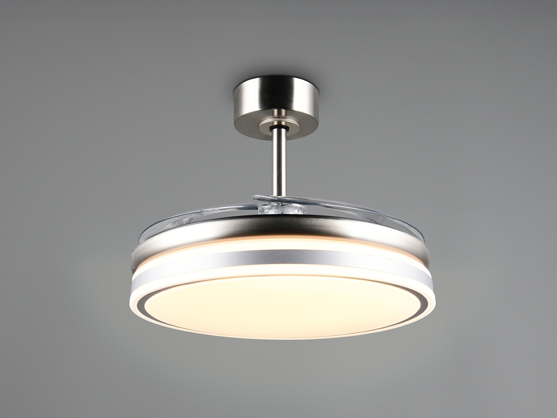 LED Deckenleuchte VOLDA mit Ventilator und Fernbedienung Ø 49cm - max. 106cm