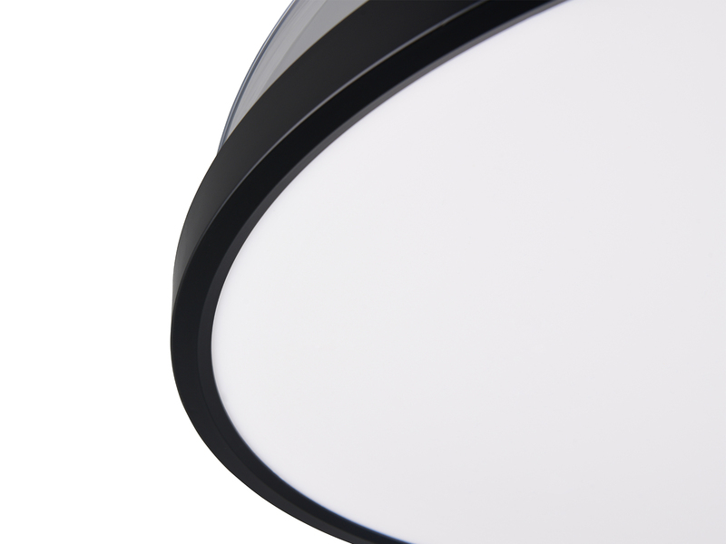 LED Deckenleuchte KASFJORD Schwarz mit ausklappbarem Ventilator, Ø 49 - 106,5cm