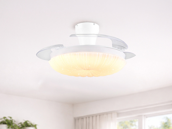 LED Deckenleuchte KIRUNA mit Ventilator und Fernbedienung Ø 49cm - max. 106cm LED Deckenleuchte KIRUNA mit Ventilator und Fernbedienung Ø 49cm - max. 106cm