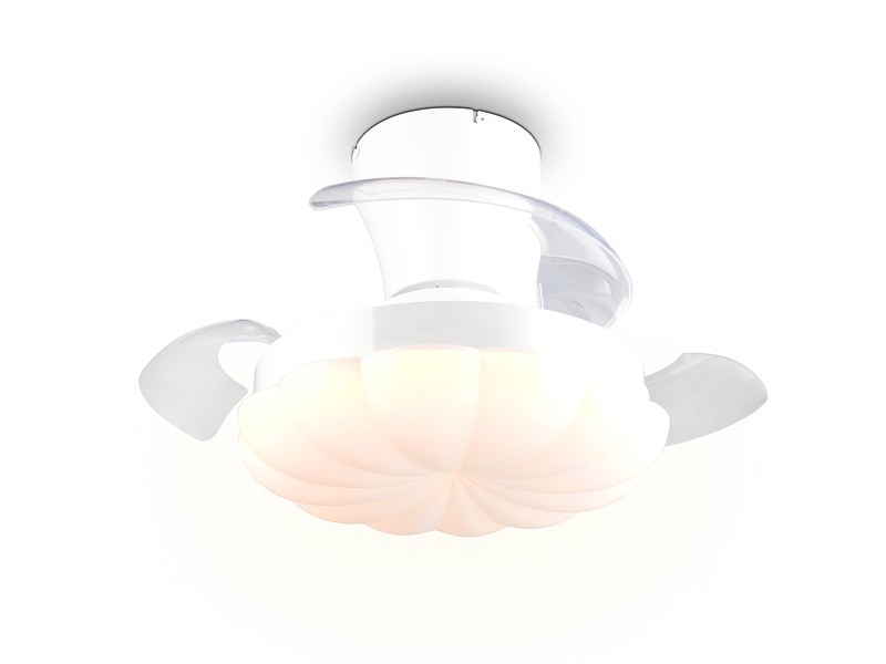 LED Deckenleuchte BORAS mit Ventilator und Fernbedienung Ø 34cm - max. 60cm