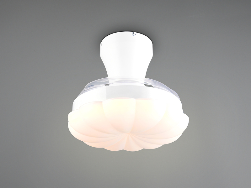 LED Deckenleuchte BORAS mit Ventilator und Fernbedienung Ø 34cm - max. 60cm