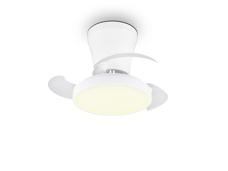 LED Deckenleuchte MOSS mit Ventilator und Fernbedienung Ø 22cm - max. 41cm