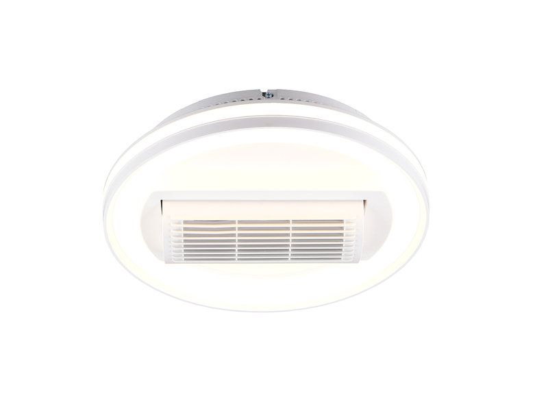 Moderne LED Deckenleuchte KURULA mit Fernbedienung und Ventilator Ø 48cm