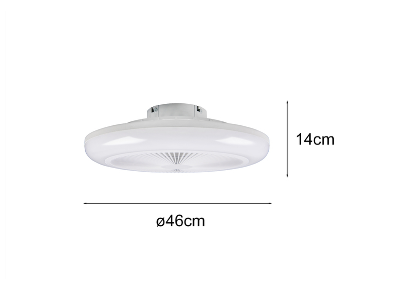 LED Deckenleuchte HOLMSUND mit Fernbedienung dimmbar RGBW und Ventilator Ø 46cm