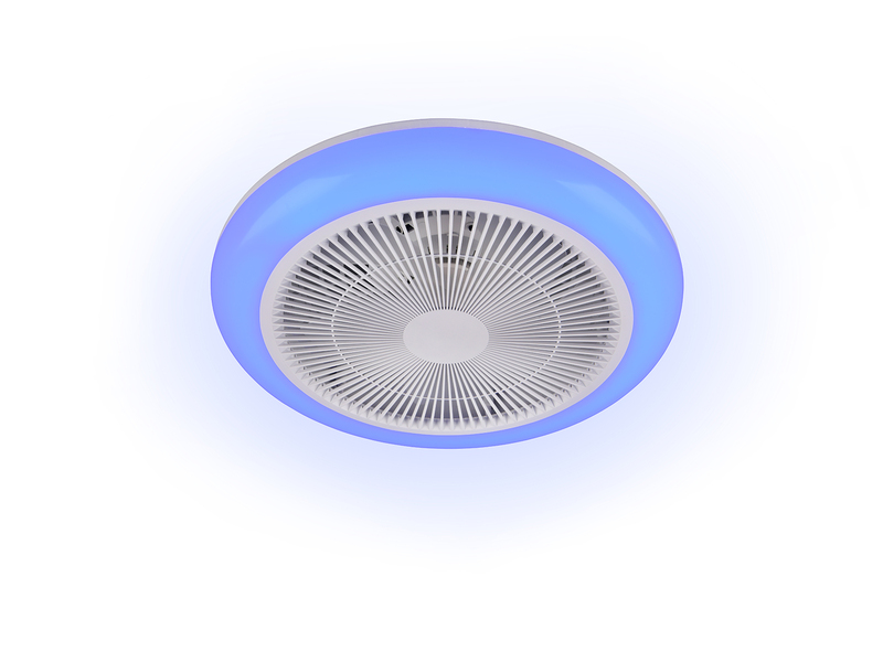LED Deckenleuchte HOLMSUND mit Fernbedienung dimmbar RGBW und Ventilator Ø 46cm