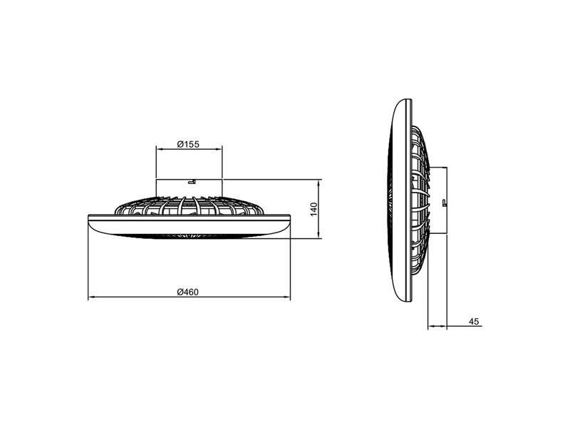 LED Deckenleuchte HOLMSUND mit Fernbedienung dimmbar RGBW und Ventilator Ø 46cm