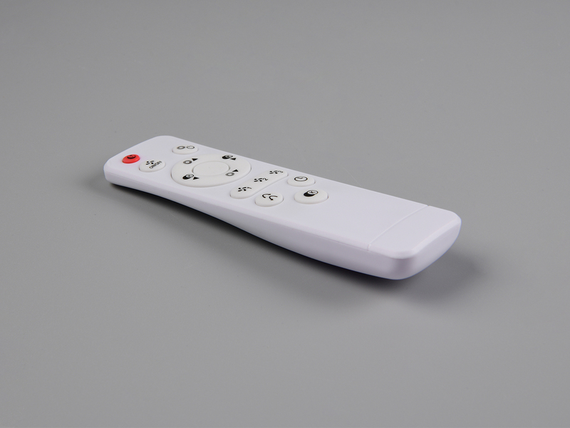 Moderne LED Deckenleuchte MUONIO Schwarz mit Ventilator und Fernbedienung Ø 40cm