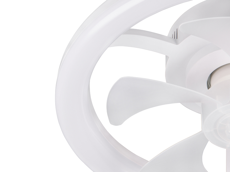 Moderne LED Deckenleuchte PAJALA mit Ventilator und Fernbedienung Ø 40cm