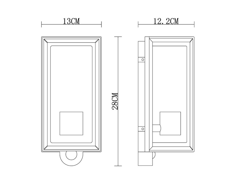 LED Außenwandleuchte Laterne aus Aluminium in Weiß, Höhe 25cm