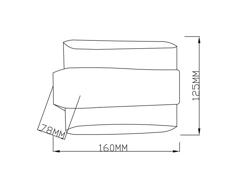 Moderne LED Außenwandleuchte PLIXON aus Metall Anthrazit, Höhe 16cm