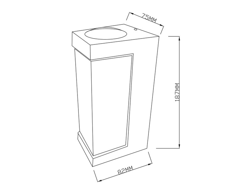 Moderne LED Außenwandleuchte PLIXON aus Aluminium Anthrazit, Höhe 19cm