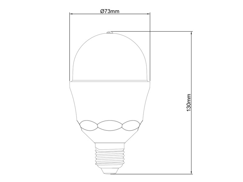 E27 Deko LED mit rotierendem RGB Farbwechsel - 3 Watt, Ø 7,3cm