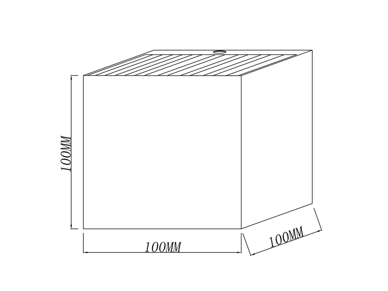 Kleine LED Außenwandleuchte ILLI Würfel aus Aluminium in Anthrazit, 10x10cm