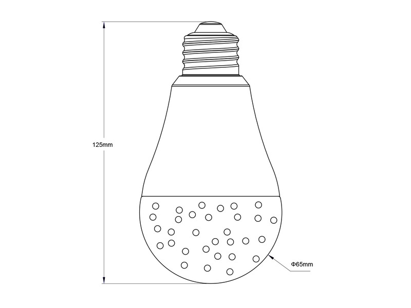 E27 Deko LED mit RGB Farbwechsel & Glitzereffekt - 2,5 Watt, Ø 6,5cm
